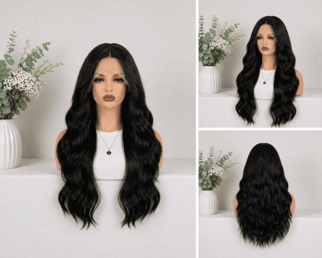 RIPPLE 13x6 HD LACE FRONT WIG Futura Fiber 26'' 230gr #1B - Image 2